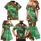 Personalised Australia Goanna NAIDOC Week 2026 Family Matching Mermaid Dress and Hawaiian Shirt 50 Years of Deadly Aboriginal Art