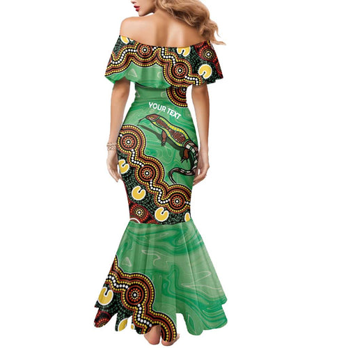 Personalised Australia Goanna NAIDOC Week 2026 Family Matching Mermaid Dress and Hawaiian Shirt 50 Years of Deadly Aboriginal Art