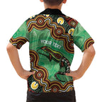 Personalised Australia Goanna NAIDOC Week 2026 Family Matching Off Shoulder Maxi Dress and Hawaiian Shirt 50 Years of Deadly Aboriginal Art