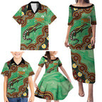 Personalised Australia Goanna NAIDOC Week 2026 Family Matching Puletasi and Hawaiian Shirt 50 Years of Deadly Aboriginal Art