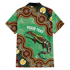 Personalised Australia Goanna NAIDOC Week 2026 Family Matching Short Sleeve Bodycon Dress and Hawaiian Shirt 50 Years of Deadly Aboriginal Art