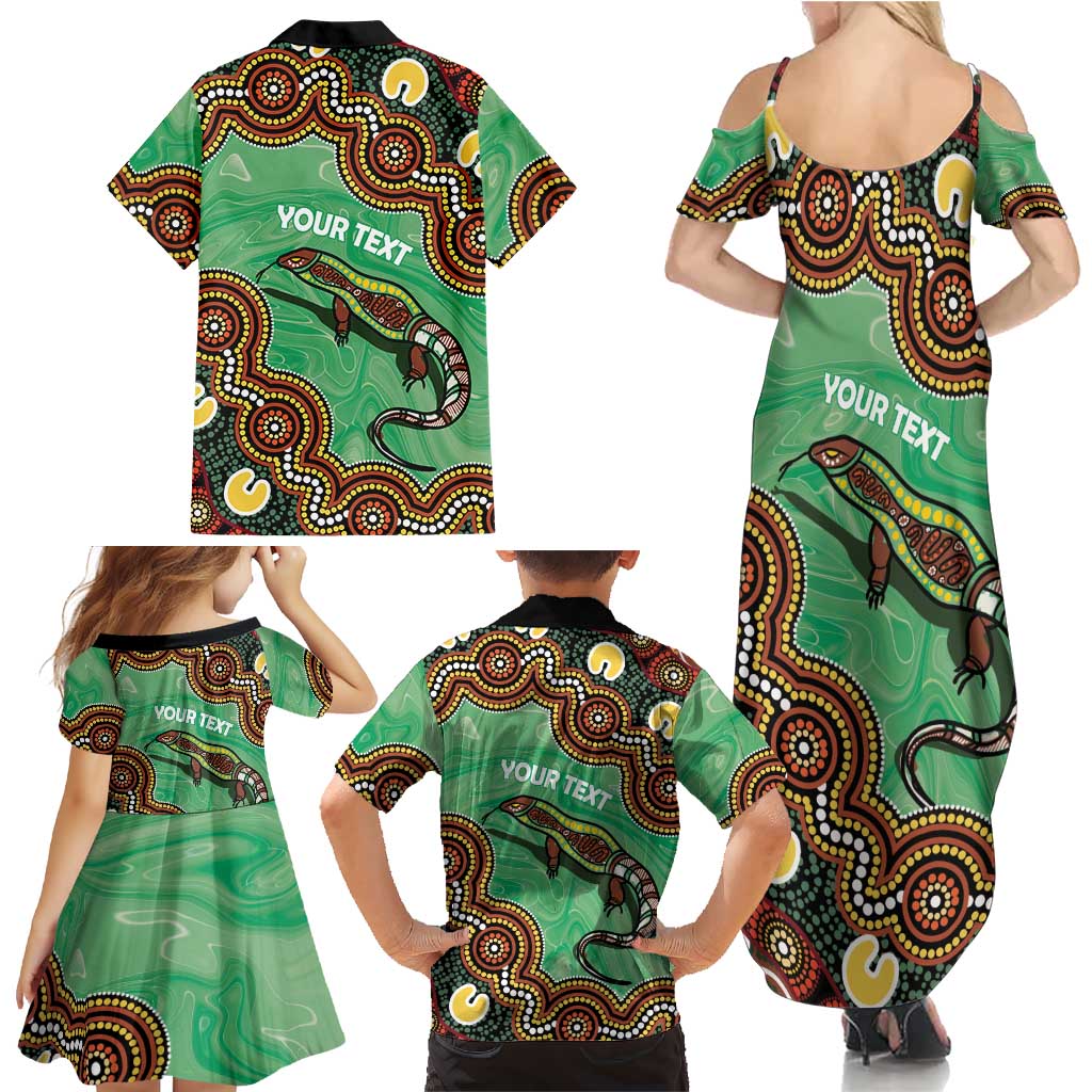 Personalised Australia Goanna NAIDOC Week 2026 Family Matching Summer Maxi Dress and Hawaiian Shirt 50 Years of Deadly Aboriginal Art