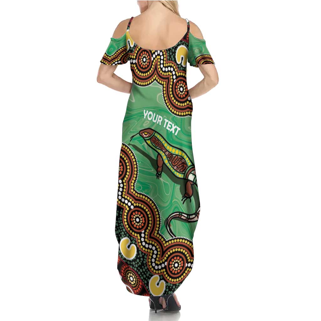 Personalised Australia Goanna NAIDOC Week 2026 Family Matching Summer Maxi Dress and Hawaiian Shirt 50 Years of Deadly Aboriginal Art