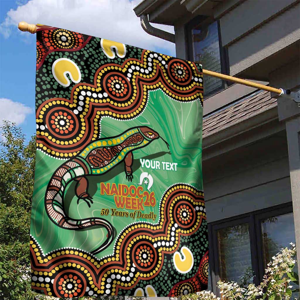 Personalised Australia Goanna NAIDOC Week 2026 Garden Flag 50 Years of Deadly Aboriginal Art
