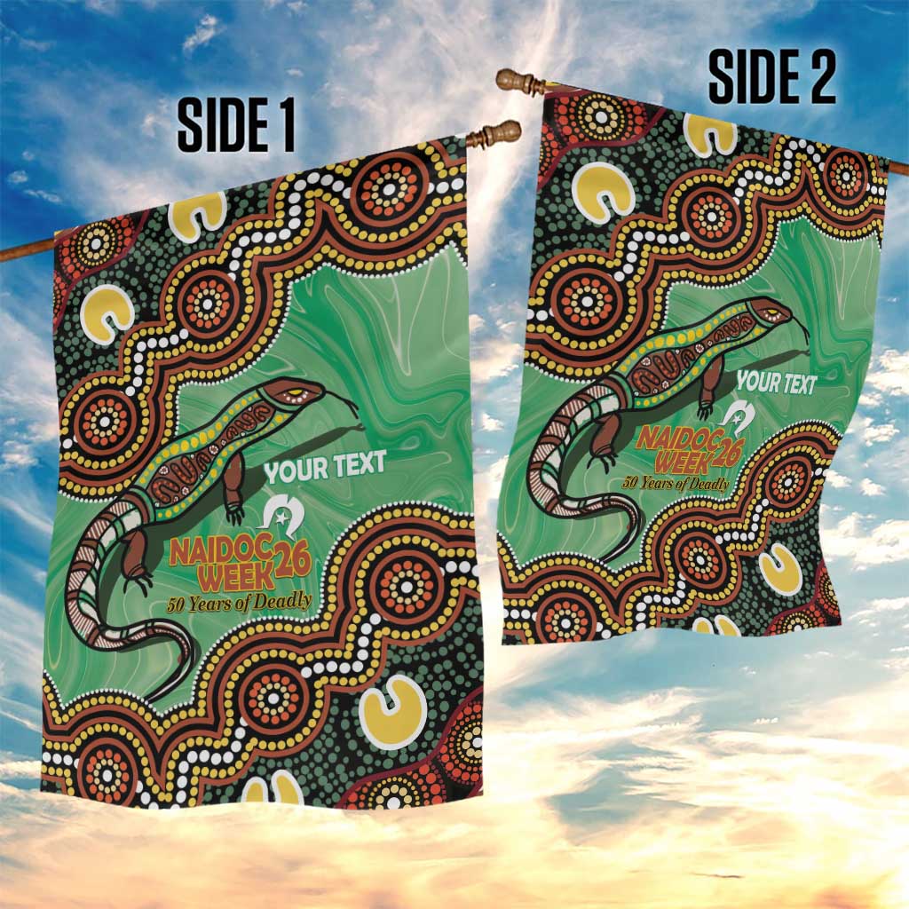 Personalised Australia Goanna NAIDOC Week 2026 Garden Flag 50 Years of Deadly Aboriginal Art