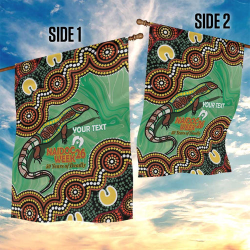 Personalised Australia Goanna NAIDOC Week 2026 Garden Flag 50 Years of Deadly Aboriginal Art