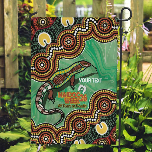 Personalised Australia Goanna NAIDOC Week 2026 Garden Flag 50 Years of Deadly Aboriginal Art