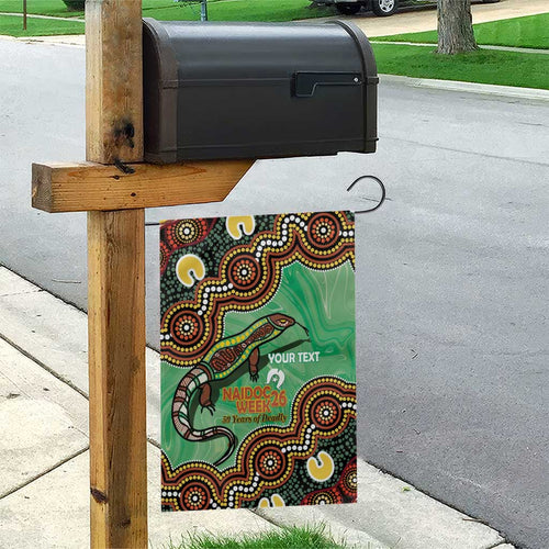 Personalised Australia Goanna NAIDOC Week 2026 Garden Flag 50 Years of Deadly Aboriginal Art