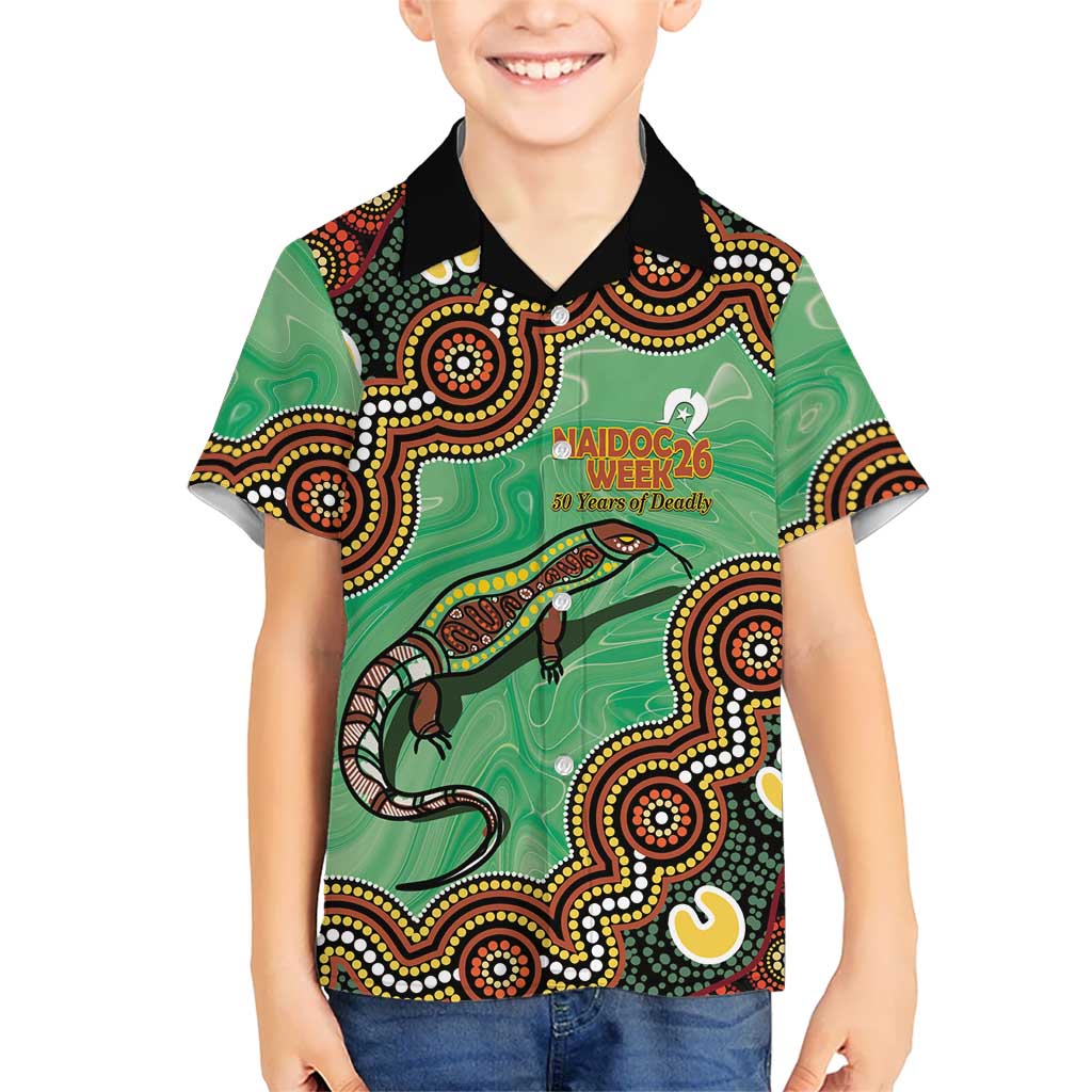 Personalised Australia Goanna NAIDOC Week 2026 Hawaiian Shirt 50 Years of Deadly Aboriginal Art