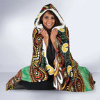 Personalised Australia Goanna NAIDOC Week 2026 Hooded Blanket 50 Years of Deadly Aboriginal Art