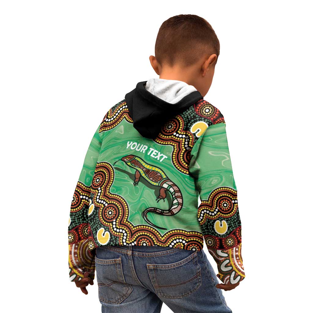 Personalised Australia Goanna NAIDOC Week 2026 Kid Hoodie 50 Years of Deadly Aboriginal Art