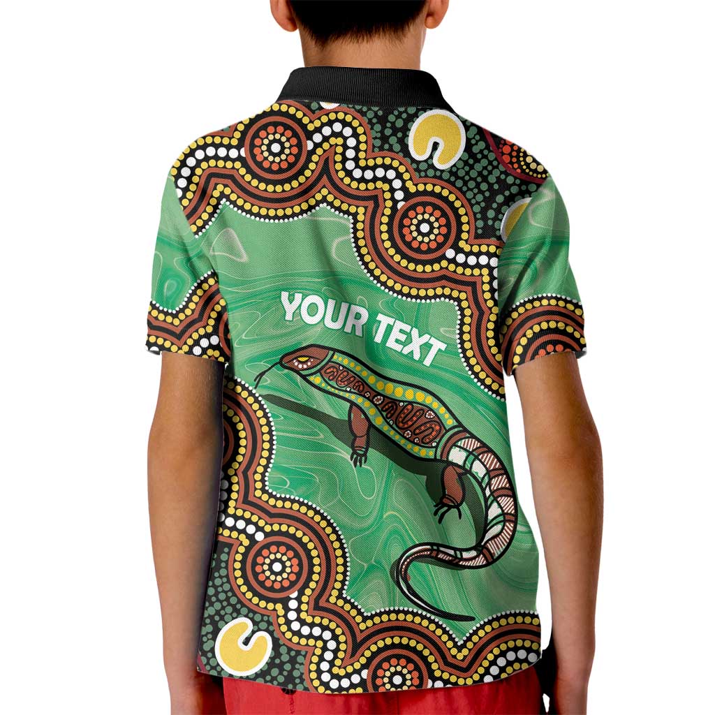Personalised Australia Goanna NAIDOC Week 2026 Kid Polo Shirt 50 Years of Deadly Aboriginal Art