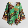 Personalised Australia Goanna NAIDOC Week 2026 Kimono Sleeve Blouse 50 Years of Deadly Aboriginal Art