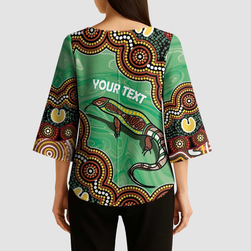 Personalised Australia Goanna NAIDOC Week 2026 Kimono Sleeve Blouse 50 Years of Deadly Aboriginal Art