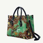 Personalised Australia Goanna NAIDOC Week 2026 Leather Bag 50 Years of Deadly Aboriginal Art