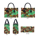 Personalised Australia Goanna NAIDOC Week 2026 Leather Bag 50 Years of Deadly Aboriginal Art