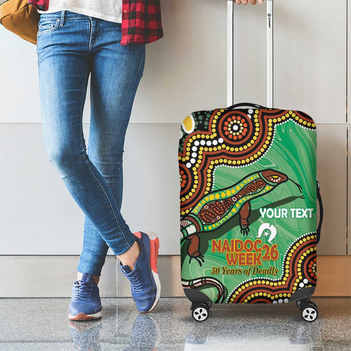 Personalised Australia Goanna NAIDOC Week 2026 Luggage Cover 50 Years of Deadly Aboriginal Art