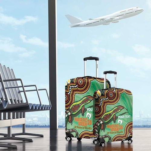 Personalised Australia Goanna NAIDOC Week 2026 Luggage Cover 50 Years of Deadly Aboriginal Art