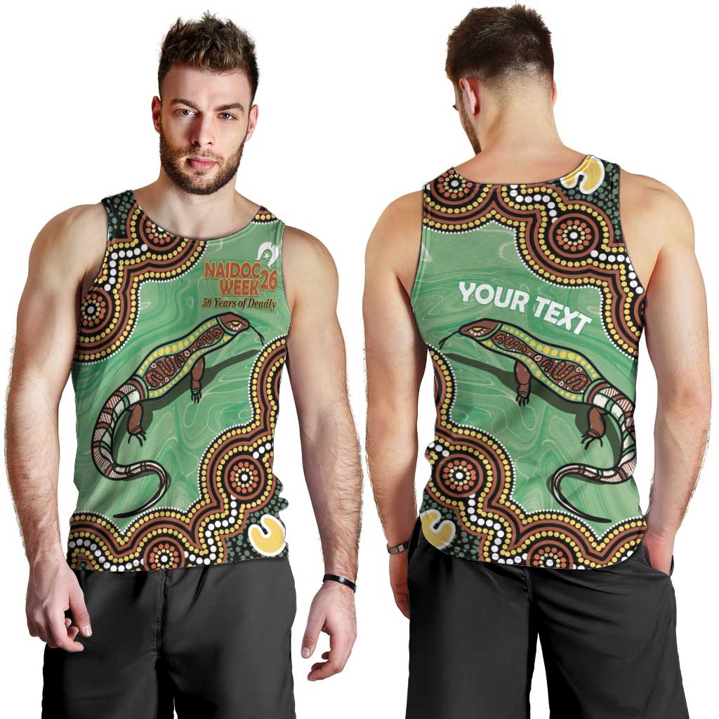 Personalised Australia Goanna NAIDOC Week 2026 Men Tank Top 50 Years of Deadly Aboriginal Art