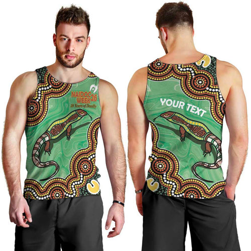 Personalised Australia Goanna NAIDOC Week 2026 Men Tank Top 50 Years of Deadly Aboriginal Art