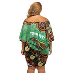 Personalised Australia Goanna NAIDOC Week 2026 Off Shoulder Short Dress 50 Years of Deadly Aboriginal Art