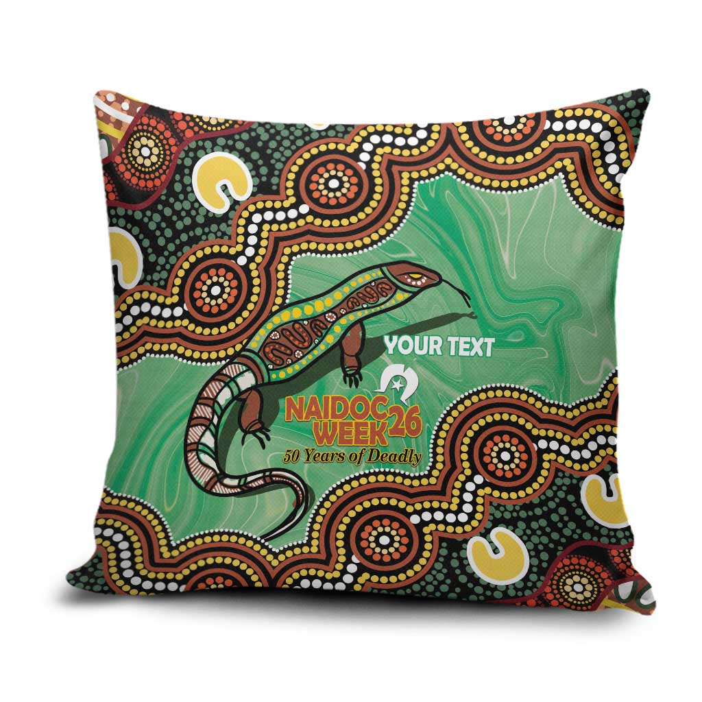 Personalised Australia Goanna NAIDOC Week 2026 Pillow Cover 50 Years of Deadly Aboriginal Art