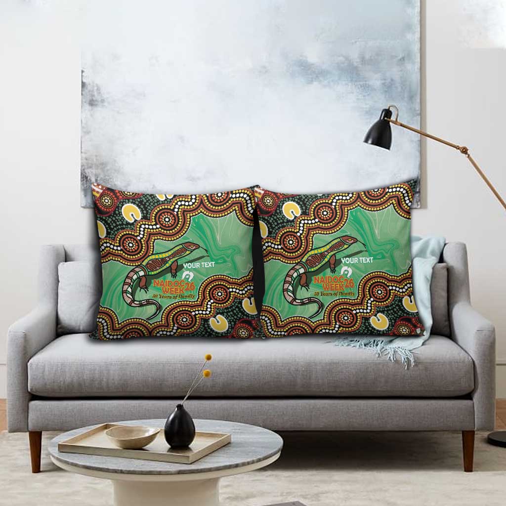Personalised Australia Goanna NAIDOC Week 2026 Pillow Cover 50 Years of Deadly Aboriginal Art