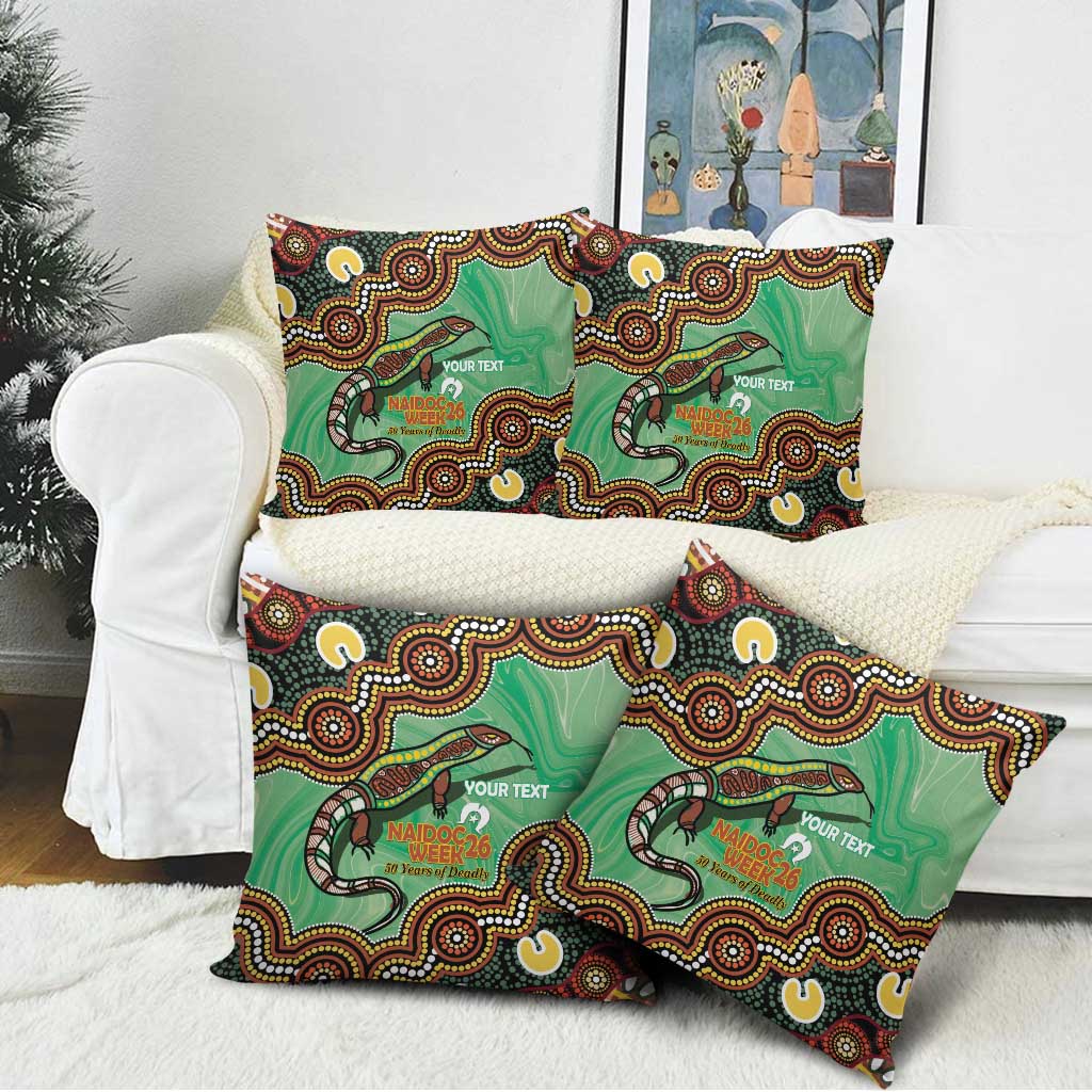 Personalised Australia Goanna NAIDOC Week 2026 Pillow Cover 50 Years of Deadly Aboriginal Art