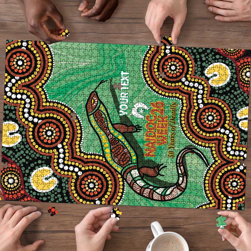Personalised Australia Goanna NAIDOC Week 2026 Puzzle 50 Years of Deadly Aboriginal Art