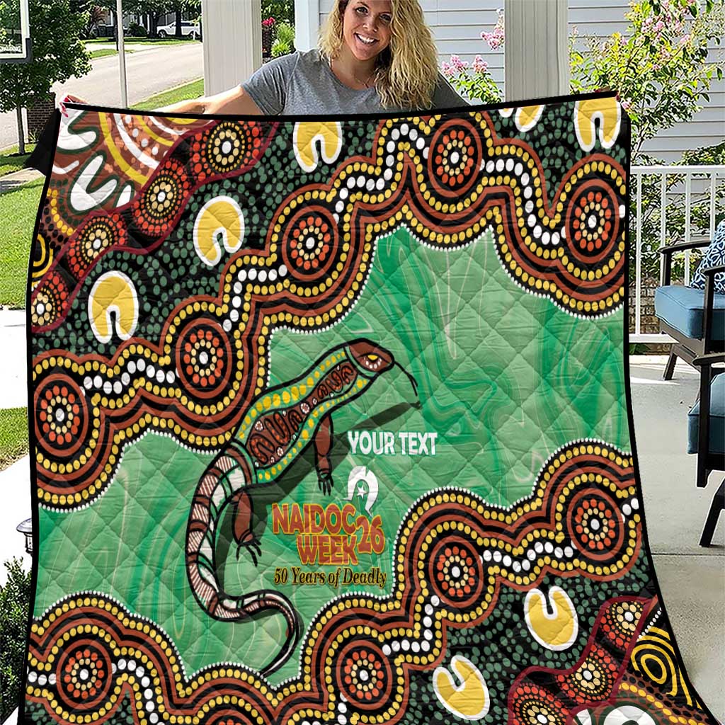 Personalised Australia Goanna NAIDOC Week 2026 Quilt 50 Years of Deadly Aboriginal Art