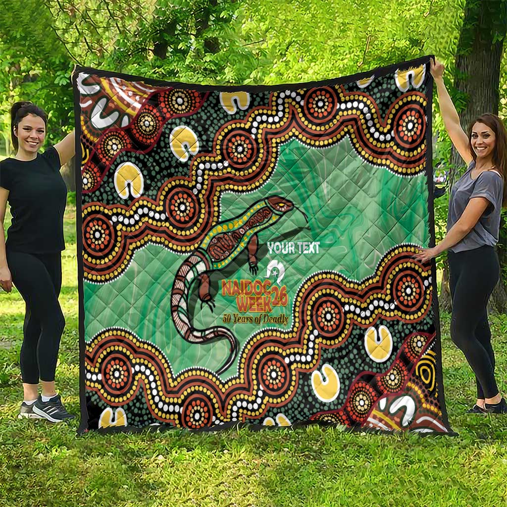 Personalised Australia Goanna NAIDOC Week 2026 Quilt 50 Years of Deadly Aboriginal Art