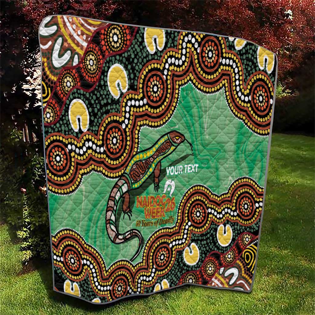 Personalised Australia Goanna NAIDOC Week 2026 Quilt 50 Years of Deadly Aboriginal Art