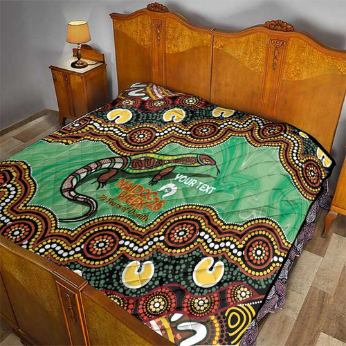 Personalised Australia Goanna NAIDOC Week 2026 Quilt 50 Years of Deadly Aboriginal Art