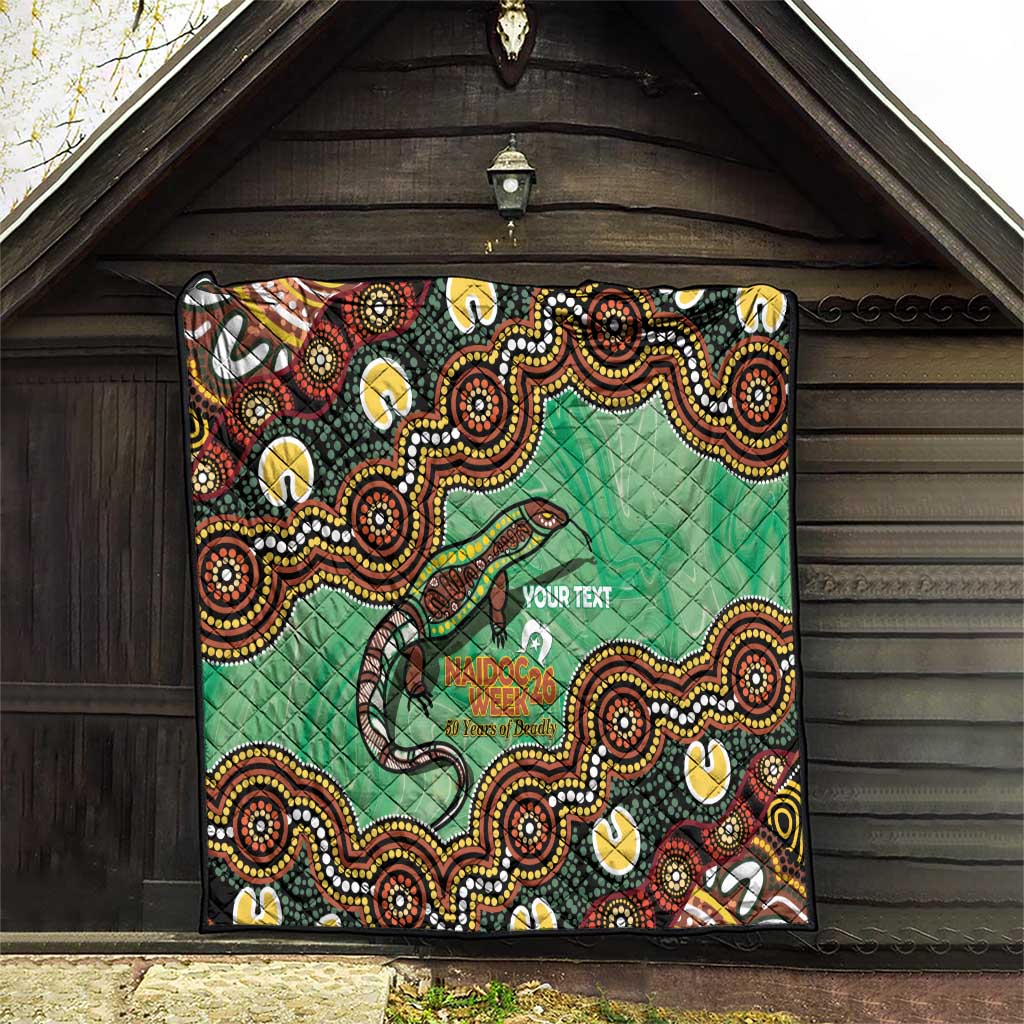 Personalised Australia Goanna NAIDOC Week 2026 Quilt 50 Years of Deadly Aboriginal Art