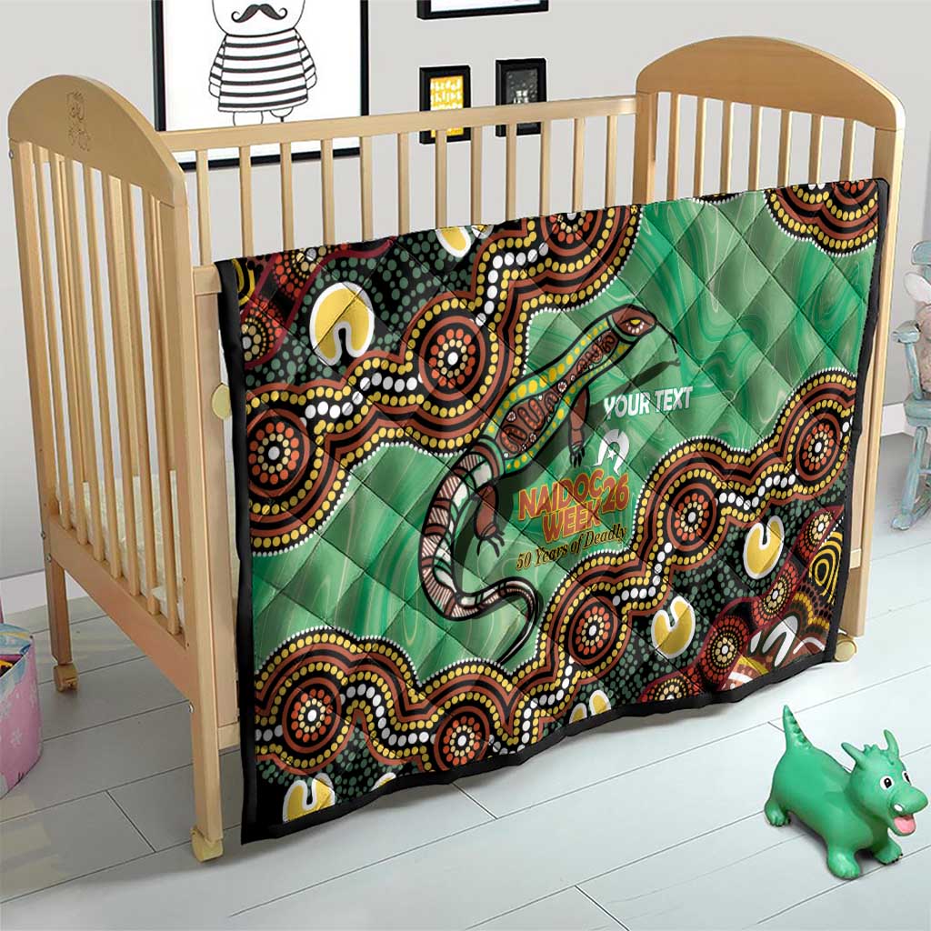 Personalised Australia Goanna NAIDOC Week 2026 Quilt 50 Years of Deadly Aboriginal Art