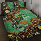 Personalised Australia Goanna NAIDOC Week 2026 Quilt Bed Set 50 Years of Deadly Aboriginal Art