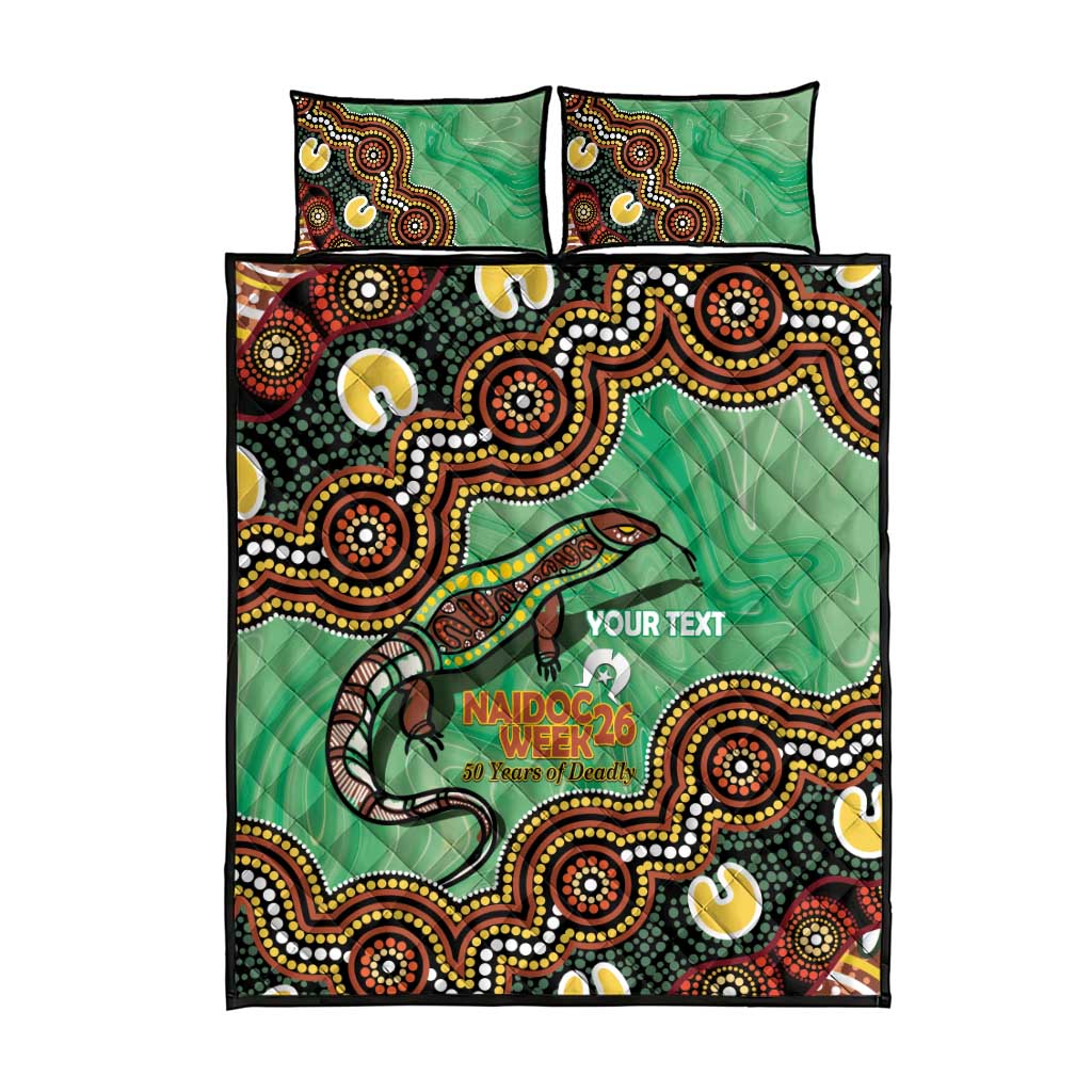 Personalised Australia Goanna NAIDOC Week 2026 Quilt Bed Set 50 Years of Deadly Aboriginal Art