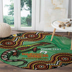 Personalised Australia Goanna NAIDOC Week 2026 Round Carpet 50 Years of Deadly Aboriginal Art