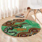 Personalised Australia Goanna NAIDOC Week 2026 Round Carpet 50 Years of Deadly Aboriginal Art