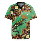 Personalised Australia Goanna NAIDOC Week 2026 Rugby Jersey 50 Years of Deadly Aboriginal Art
