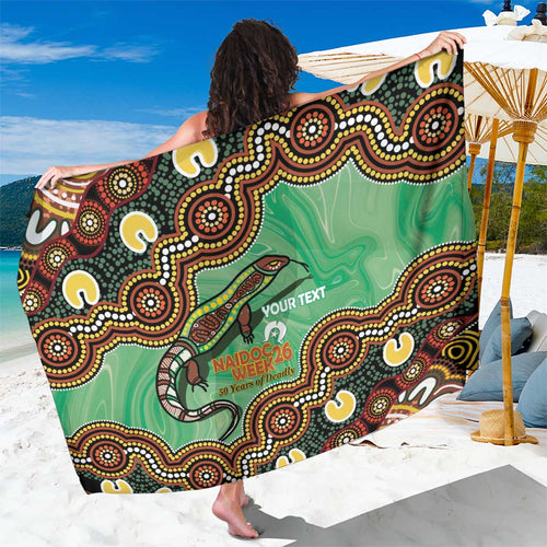 Personalised Australia Goanna NAIDOC Week 2026 Sarong 50 Years of Deadly Aboriginal Art