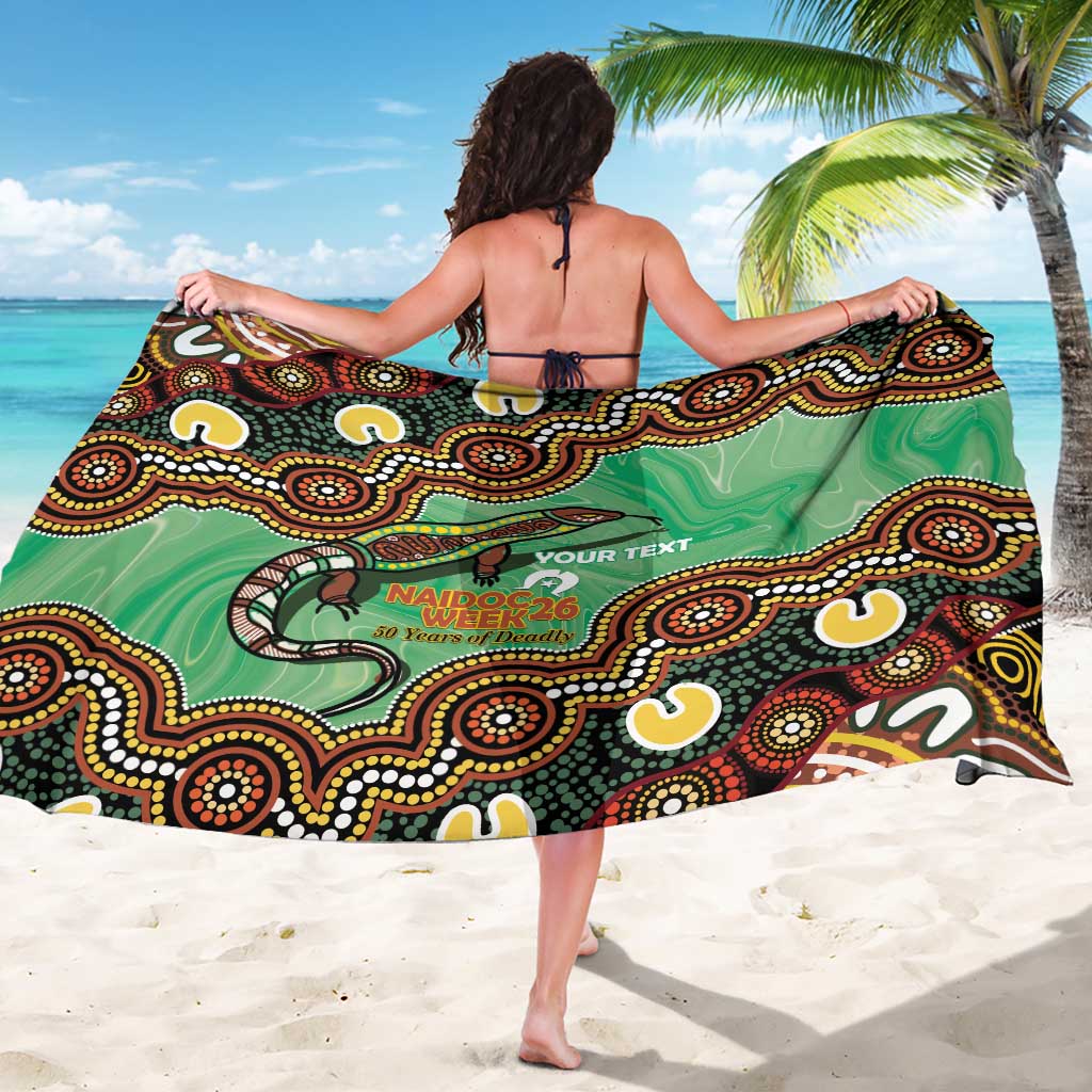 Personalised Australia Goanna NAIDOC Week 2026 Sarong 50 Years of Deadly Aboriginal Art
