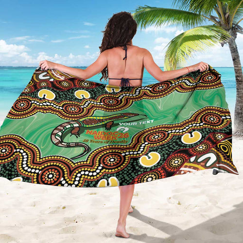Personalised Australia Goanna NAIDOC Week 2026 Sarong 50 Years of Deadly Aboriginal Art