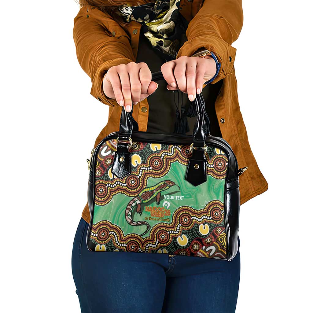 Personalised Australia Goanna NAIDOC Week 2026 Shoulder Handbag 50 Years of Deadly Aboriginal Art