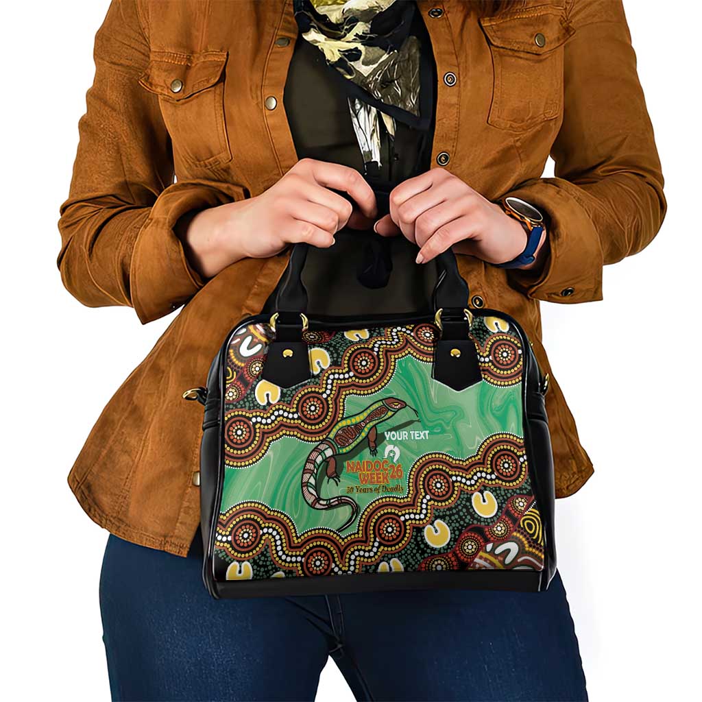Personalised Australia Goanna NAIDOC Week 2026 Shoulder Handbag 50 Years of Deadly Aboriginal Art