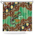 Personalised Australia Goanna NAIDOC Week 2026 Shower Curtain 50 Years of Deadly Aboriginal Art
