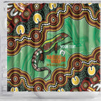 Personalised Australia Goanna NAIDOC Week 2026 Shower Curtain 50 Years of Deadly Aboriginal Art