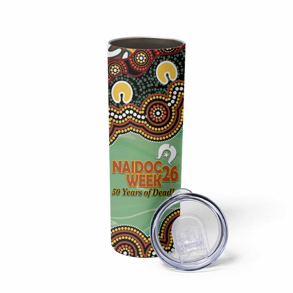 Personalised Australia Goanna NAIDOC Week 2026 Skinny Tumbler 50 Years of Deadly Aboriginal Art