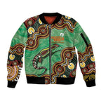 Personalised Australia Goanna NAIDOC Week 2026 Sleeve Zip Bomber Jacket 50 Years of Deadly Aboriginal Art