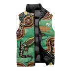 Personalised Australia Goanna NAIDOC Week 2026 Sleeveless Puffer Jacket 50 Years of Deadly Aboriginal Art